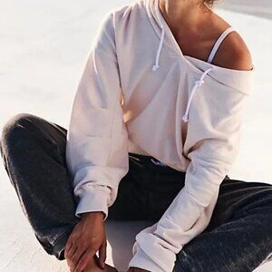 Free People Cream Hoodie